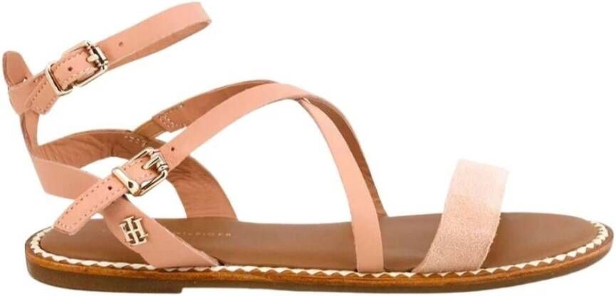 Tommy Hilfiger Sandalen in roze voor Dames Essential Tommy Flat Sandal