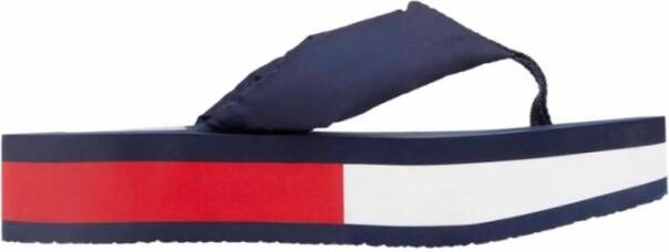 Tommy Hilfiger Recyclede Polyester Slippers Blue Dames