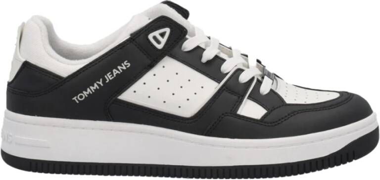 Tommy Hilfiger Retro Leren Sneakers Zwart Black Heren