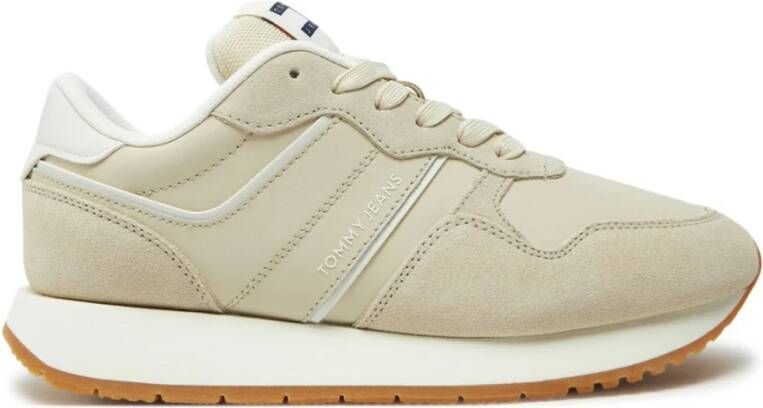 TOMMY JEANS Plateausneakers TJW EVA RETRO RUNNER vrijetijdsschoen lage schoen veterschoen met gepolsterde schacht