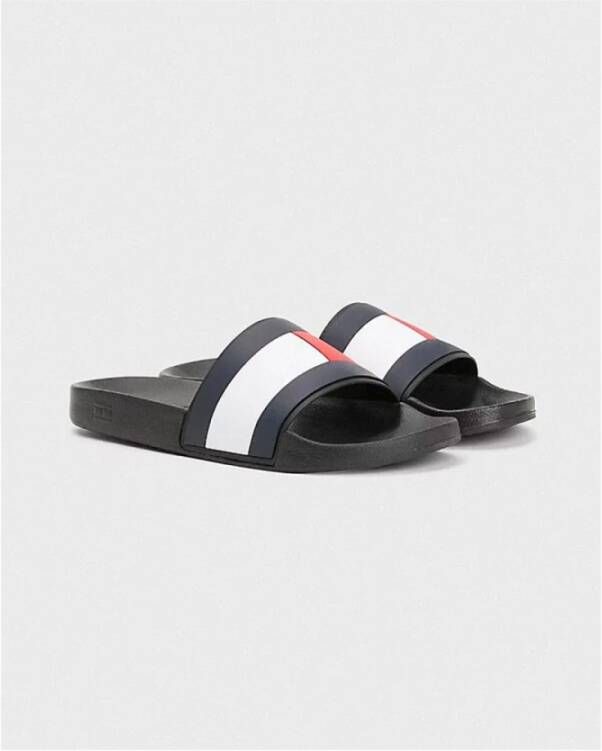 Tommy Hilfiger Rubberen Slippers Black Heren