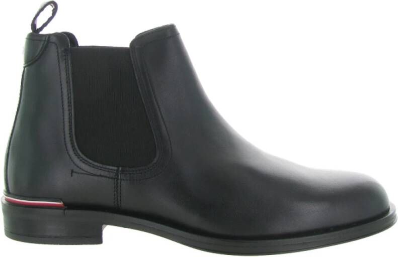 Tommy Hilfiger Chelsea-boots CORE RWB HILFIGER LTH CHELSEA hakken enkellaars zakelijke schoen met strepen op de hiel