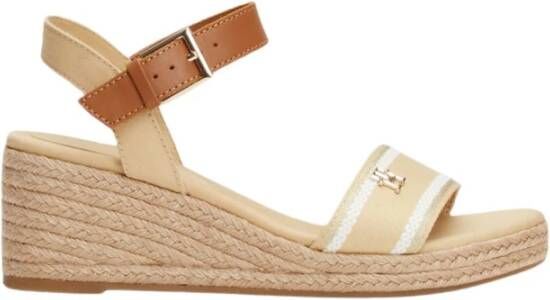 Tommy Hilfiger Sleehaksandaaltjes WEBBING WEDGE SANDAL