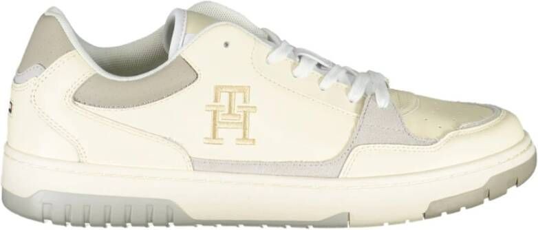 Tommy Hilfiger Sneaker van leer met suède details en logoborduring