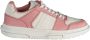 Tommy Hilfiger Sportieve Vetersneakers Roze Contrast Logo Pink Dames - Thumbnail 1