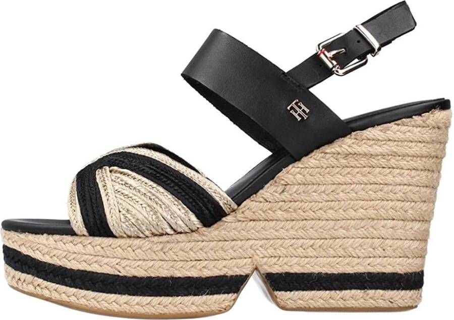 Tommy Hilfiger Sleehak Sandalen Black Dames