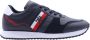 Tommy Hilfiger Blauwe Leren Sneakers Blue Heren - Thumbnail 1