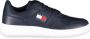 Tommy Hilfiger Retro Basket leren heren sneakers Blauw Uitneembare zool - Thumbnail 27