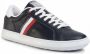 Tommy Hilfiger Essential Leather Cupsohle Heren Sneakers Sportschoenen Schoenen Leer Blauw FM0FM02668-DW5 - Thumbnail 2