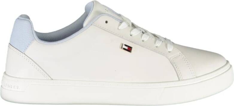 Tommy Hilfiger Sportieve Veterschoenen Wit Contrast Logo White Dames