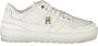 TOMMY HILFIGER Lage Sneakers Dames Basket Sneaker Low Maat: 36 Materiaal: Leatherlook Kleur: Wit - Thumbnail 2