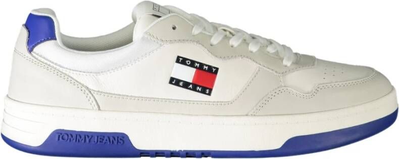 Tommy Hilfiger Sportieve witte sneakers met blauwe details White Heren