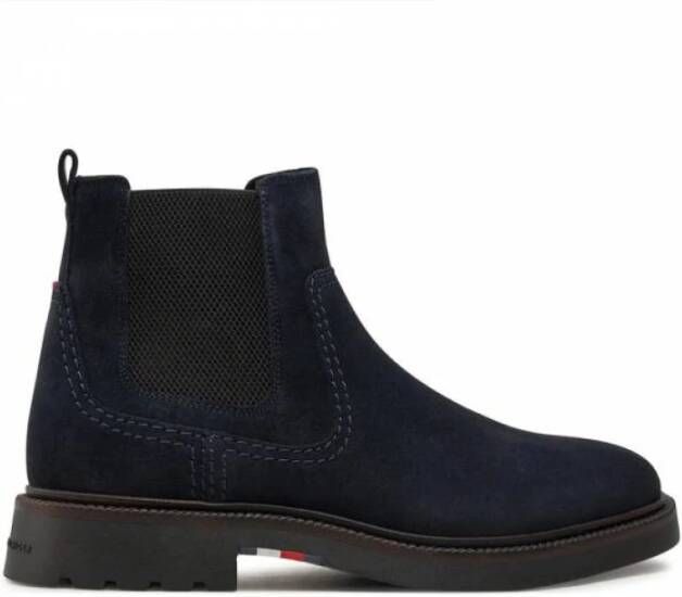 Tommy Hilfiger Stijlvolle Enkellaarsjes Blue Heren