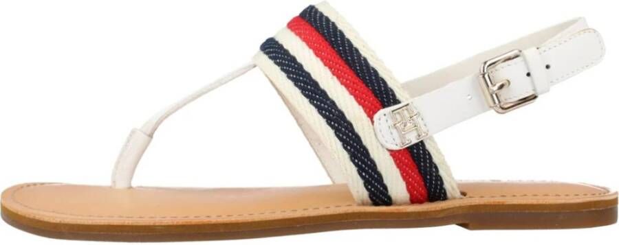 Tommy Hilfiger Sandalen FLAT SANDAL CORPORATE met strepen in tommy-kleuren