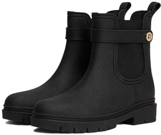 Tommy Hilfiger Stijlvolle Rubberen Regenlaars Black Dames