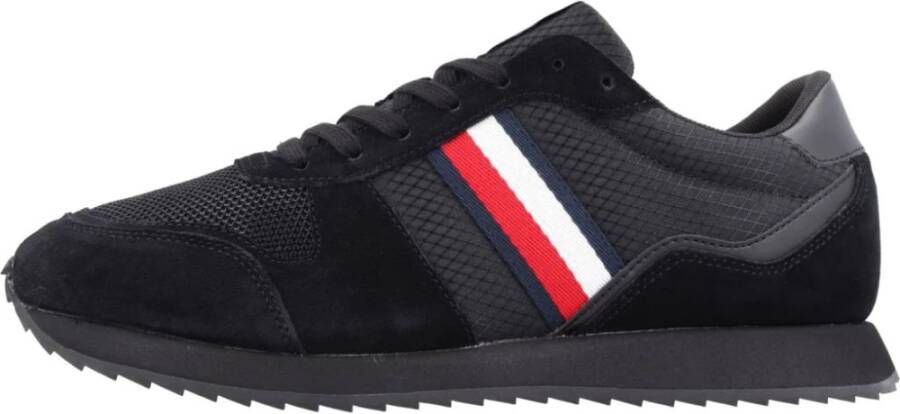 Tommy Hilfiger Stijlvolle Runner Evo Mix Sneakers Black Heren