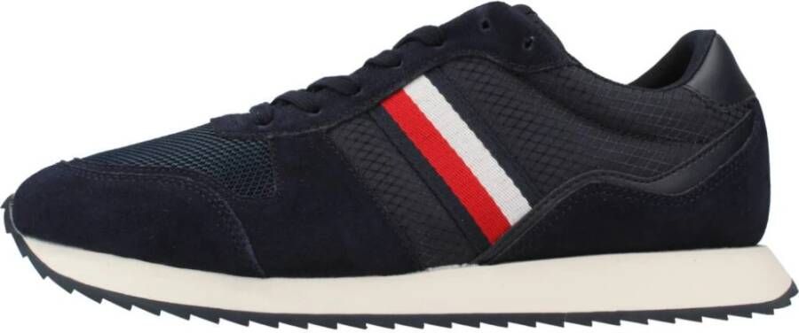 Tommy Hilfiger Stijlvolle Runner Evo Mix Sneakers Blue Heren