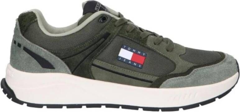 Tommy Hilfiger Stijlvolle Runner Sneakers voor dagelijks comfort Green Heren