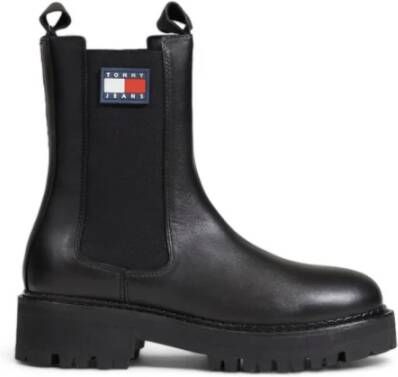 Tommy Hilfiger Urban Chelsea Leren Damesschoenen Black Dames