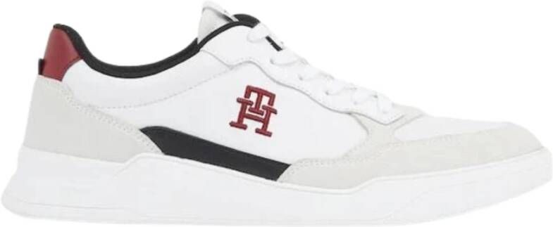 Tommy Hilfiger Verhoogde Cupsole Lederen Sneakers White Heren