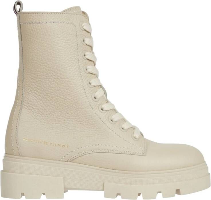 Tommy Hilfiger Veterschoenlaars Beige Dames