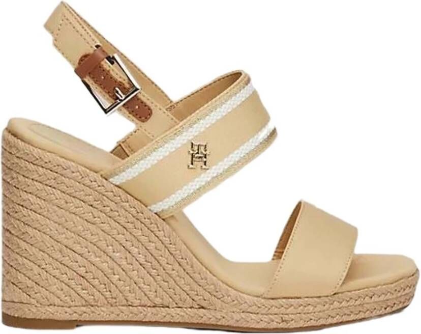 Tommy Hilfiger Sleehaksandaaltjes WEBBING HIGH WEDGE SANDAL