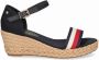 Tommy Hilfiger Sandaaltjes SHIMMERY RIBBON MID WEDGE SANDAL met gestreepte textielen bandage - Thumbnail 1