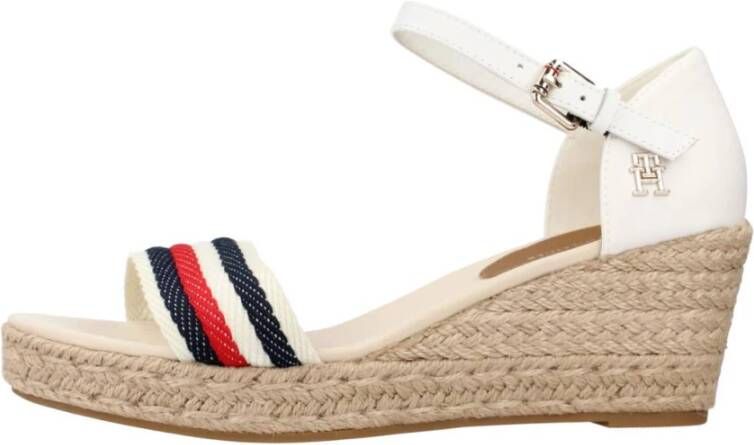 Tommy Hilfiger Sandaaltjes SHIMMERY RIBBON MID WEDGE SANDAL met gestreepte textielen bandage - Foto 7