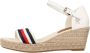 Tommy Hilfiger Gerecyclede Katoenen Sleehak Sandalen White Dames - Thumbnail 1