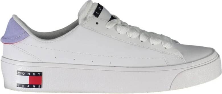 Tommy Hilfiger Sportieve Veterschoenen met Logodetail White Dames