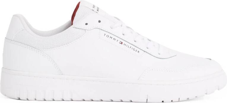 Tommy Hilfiger Witte geperforeerd leren lage sneakers White Heren