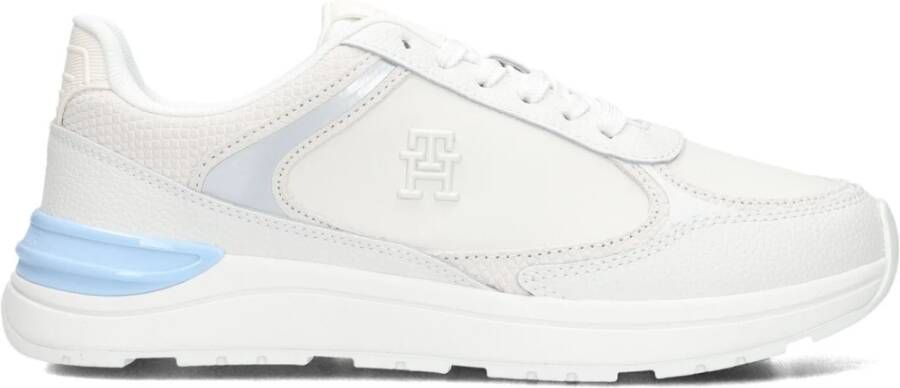 Tommy Hilfiger Witte Leren Casual Mode Sneakers White Dames