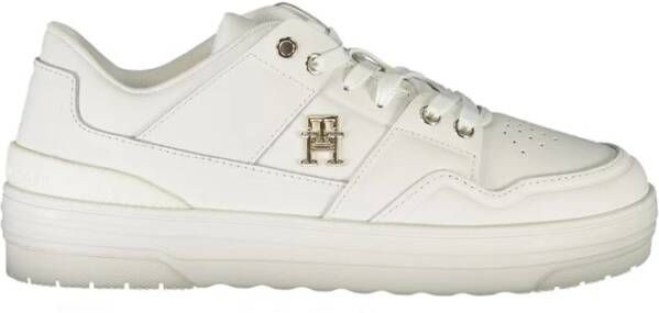 Tommy Hilfiger Witte Leren Dames Sneaker White Dames