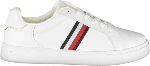 Tommy Hilfiger Witte Leren Dames Sneakers White Dames