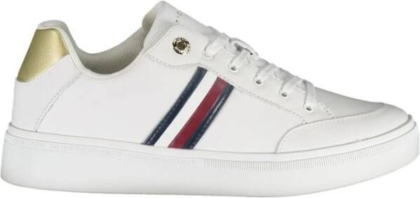 Tommy Hilfiger Witte Leren Dames Sneakers White Dames