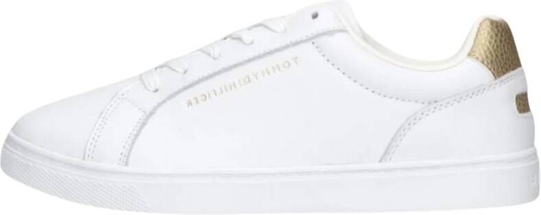 Tommy Hilfiger Witte Leren Essential Cupsole Sneakers White Dames