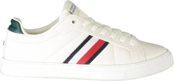 Tommy Hilfiger Witte Leren Heren Sneakers White Heren