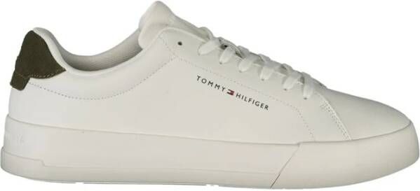 Tommy Hilfiger Witte Polyester Sneaker White Heren