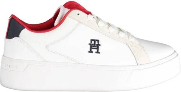 Tommy Hilfiger Plateausneakers TH PLATFORM COURT SNEAKER NBK vrijetijdsschoen lage schoen veterschoen met logo in het plateau