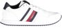 Tommy Hilfiger Witte Polyester Sneakers met Veters Contrastdetails Logo White Heren - Thumbnail 7