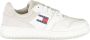 Tommy Hilfiger Witte Polyester Sneakers met Veters Contrastdetails Print Logo White Dames - Thumbnail 1