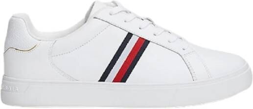 Tommy Hilfiger Sneakers ESSENTIAL COURT SNEAKER STRIPES vrijetijdsschoen lage schoen veterschoen met gepolsterde schacht