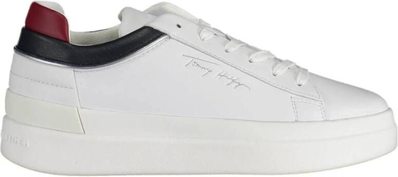 Tommy Hilfiger Witte Sneakers met Contrasterende Details Wit Dames