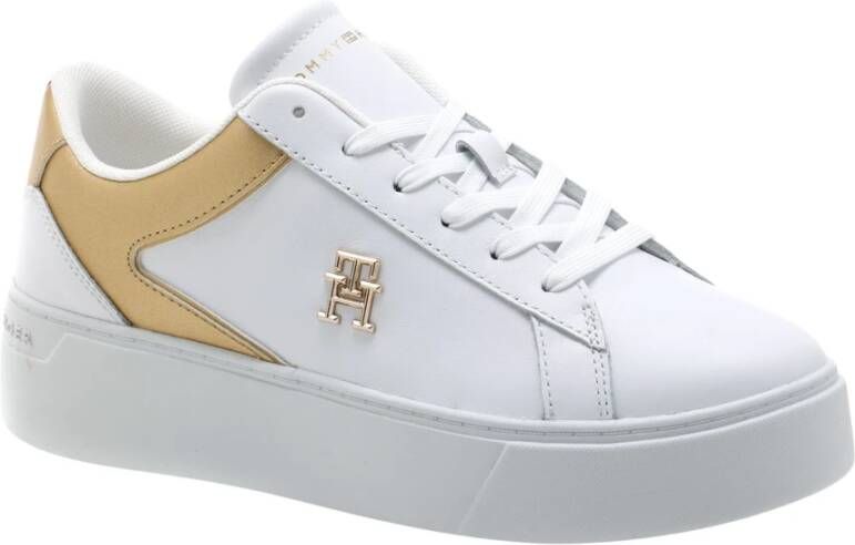 Tommy Hilfiger Witte Sneakers TH Platform Court White Dames