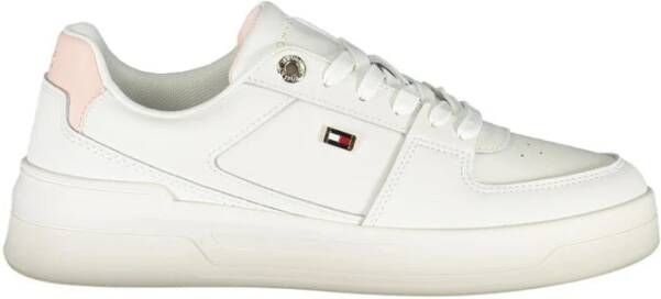 Tommy Hilfiger Witte Vetersneakers met Contrastdetail White Dames