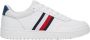 Tommy Hilfiger Sportieve witte vetersneakers met contrastdetails White Heren - Thumbnail 4