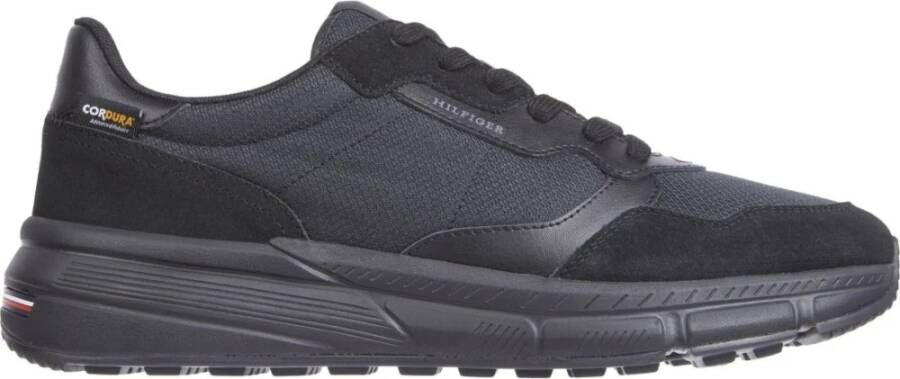 Tommy Hilfiger Zwarte Cordura Mix Sneakers Black Heren