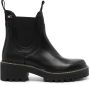 Tommy Hilfiger Zwarte Leren Chelsea Mid Hiel Laarzen Black Dames - Thumbnail 1