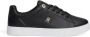 Tommy Hilfiger Sportieve Zwarte Veterschoenen met Contrastdetails Black Dames - Thumbnail 2