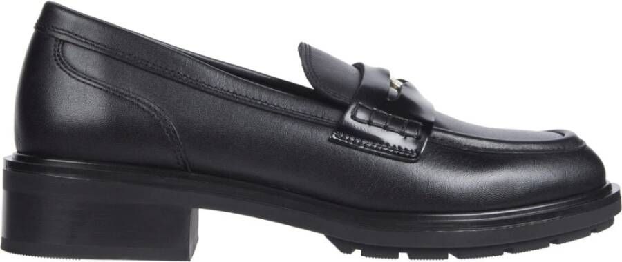 Tommy Hilfiger Loafers TH PENNY LOAFER businessmode blokhak slipper lage schoen met sierband